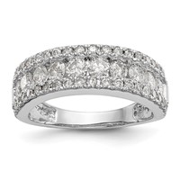14K White Gold 1.50 Carat Lab Grown Diamond VS SI+ G+ Complete Fashion Band view 1