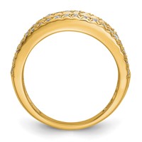 14K Yellow Gold 1.50 Carat Lab Grown Diamond VS SI+ G+ Complete Fashion Band view 3