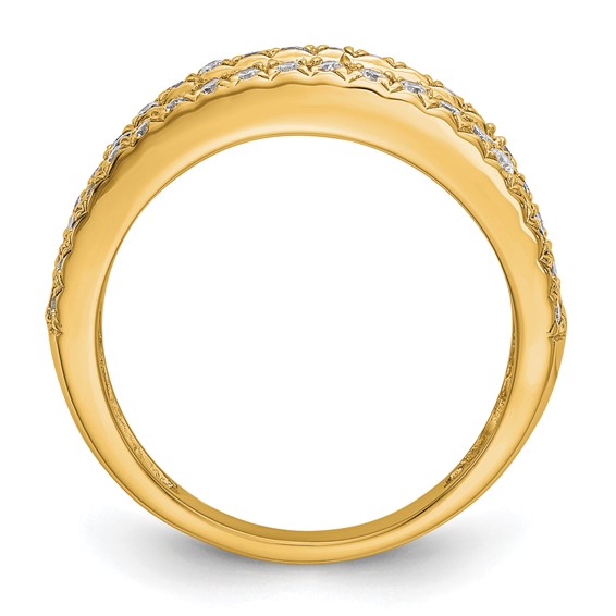 14k 1 1/2 carat Lab Grown Diamond VS/SI+ G+ Complete Fashion Band