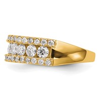 14K Yellow Gold 1.50 Carat Lab Grown Diamond VS SI+ G+ Complete Fashion Band view 4