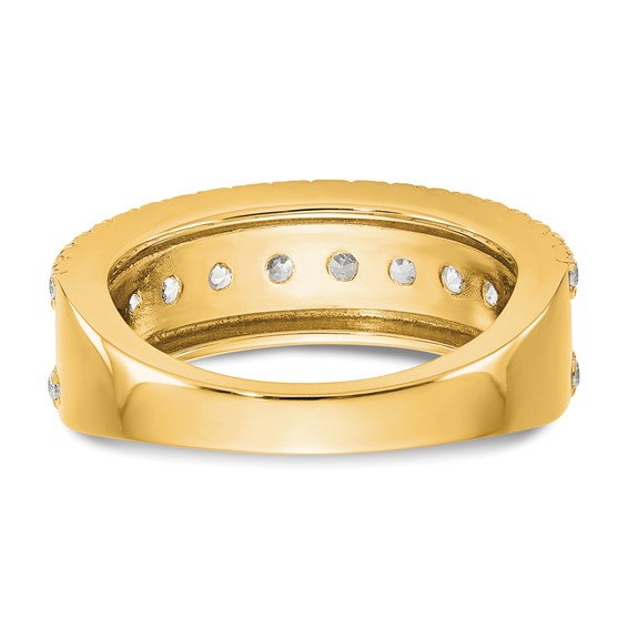 14k 1 1/2 carat Lab Grown Diamond VS/SI+ G+ Complete Fashion Band