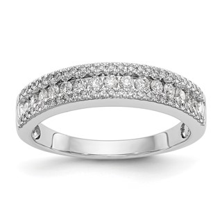 14K White Gold 1/2 carat Complete Diamond Band