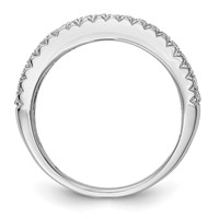 14K White Gold 0.62 Carat Lab Grown Diamond VS SI+ G+ Complete Fashion Band view 3