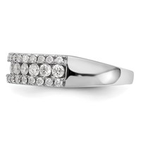 14K White Gold 0.62 Carat Lab Grown Diamond VS SI+ G+ Complete Fashion Band view 4