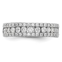 14K White Gold 0.62 Carat Lab Grown Diamond VS SI+ G+ Complete Fashion Band view 5