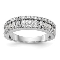 14K White Gold 0.62 Carat Lab Grown Diamond VS SI+ G+ Complete Fashion Band view 1