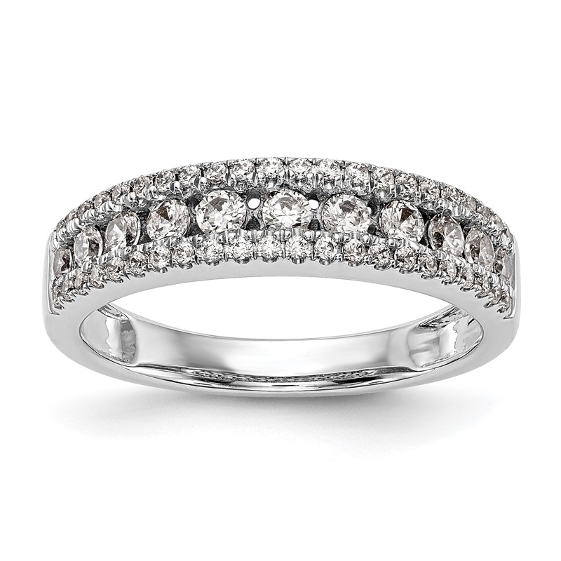 14k White Gold 1 carat Lab Grown Diamond VS/SI+ G+ Complete Fashion Band