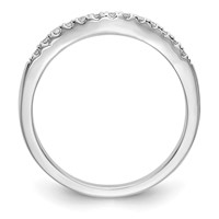 True Origin 14K White Gold 0.38 Carat Lab Grown Diamond VS+ F+ Set of Two Complete Wedding Bands view 2