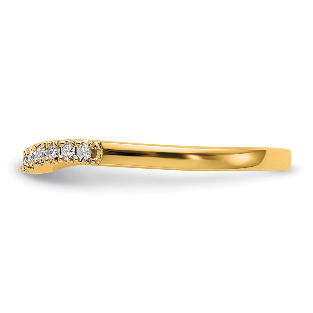 14k 1/3 carat Lab Grown Diamond VS/SI+ G+ Complete Set of Two Curved Wedding Bands (RM3271B-036-7YLG)
