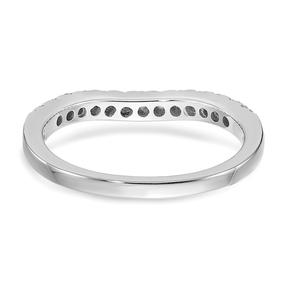 14k White Gold 5/8 carat Lab Grown Diamond VS/SI+ G+ Complete Set of Two Curved Wedding Bands (RM3271B-063-7WLG)