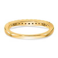 14K Yellow Gold 0.62 Carat Lab Grown Diamond VS SI+ G+ Complete Set of Two Curved Wedding Bands view 5