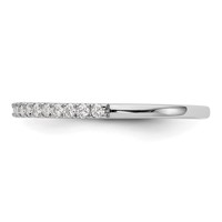 True Origin 14K White Gold 0.17 Carat Lab Grown Diamond VS+ F+ Complete Wedding Band view 3