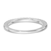 True Origin 14K White Gold 0.17 Carat Lab Grown Diamond VS+ F+ Complete Wedding Band view 5