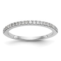 True Origin 14K White Gold 0.17 Carat Lab Grown Diamond VS+ F+ Complete Wedding Band view 1
