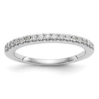 True Origin 14K White Gold 0.33 Carat Lab Grown Diamond VS+ F+ Complete Wedding Band view 1