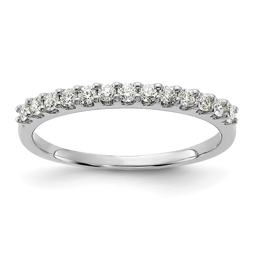 14K White Gold 0.25 Carat Lab Grown Diamond VS SI+ G+ Complete Band