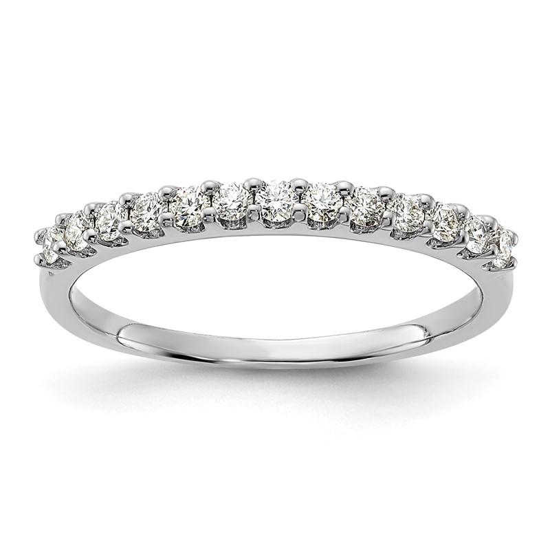 14k White Gold 1/4 carat Lab Grown Diamond VS/SI+ G+ Complete Band