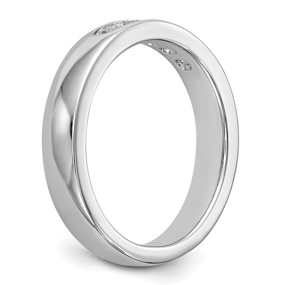 14k White Gold 5-Stone (Holds 5-2.6mm Round) Channel Band Mounting (Closed)