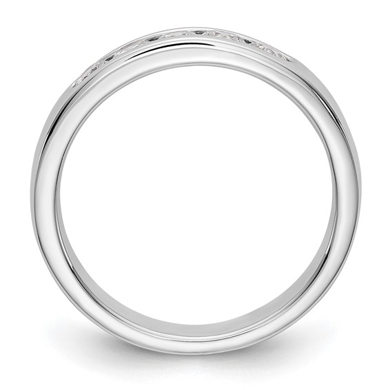 14k White Gold 5-Stone (Holds 5-2.9mm Round) Channel Band Mounting (Closed)
