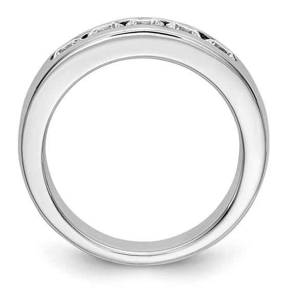 14k White Gold 5-Stone (Holds 5-3.4mm Round) Channel Band Mounting (Closed)