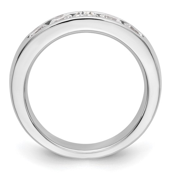 14k White Gold 5-Stone (Holds 5-3.7mm Round) Channel Band Mounting (Closed)