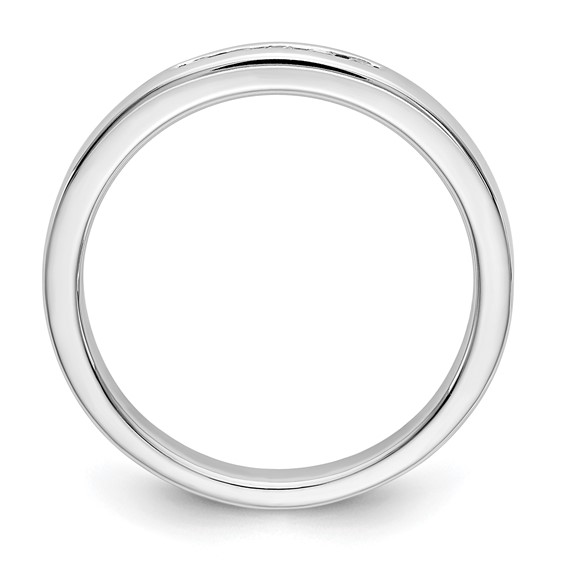 14k White Gold 5-Stone (Holds 5-1.6mm Round) Channel Band Mounting (Closed)