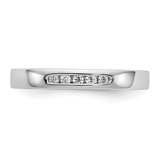 14k White Gold 5-Stone (Holds 5-1.6mm Round) Channel Band Mounting (Closed)