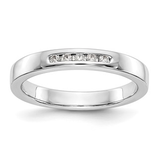 14k White Gold 5-Stone (Holds 5-1.6mm Round) Channel Band Mounting (Closed)