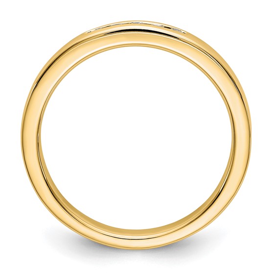 14k Yellow Gold 5-Stone (Holds 5-1.6mm Round) Channel Band Mounting (Closed)