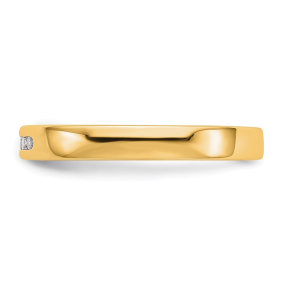 14k Yellow Gold 5-Stone (Holds 5-1.6mm Round) Channel Band Mounting (Closed)