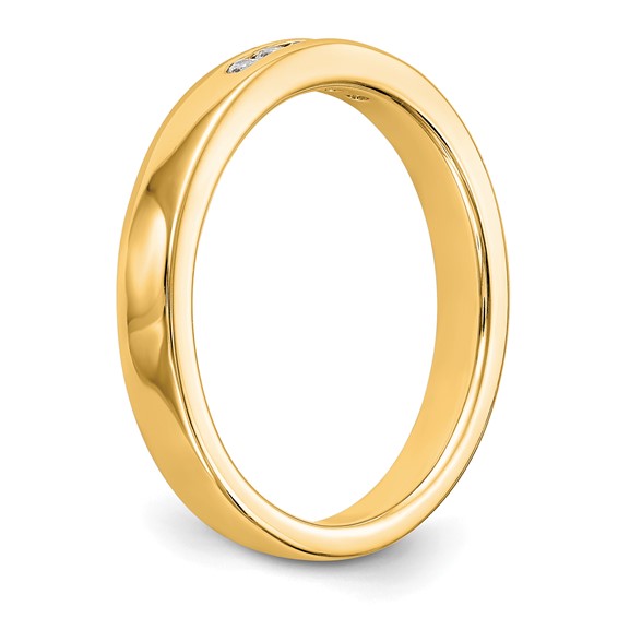 14k Yellow Gold 5-Stone (Holds 5-1.6mm Round) Channel Band Mounting (Closed)