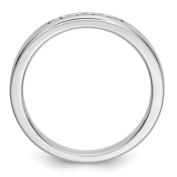 14k White Gold 5-Stone (Holds 5-1.9mm Round) Channel Band Mounting (Closed)