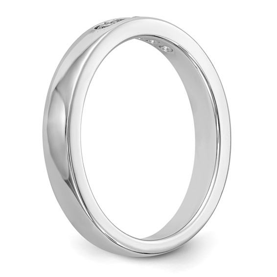 14k White Gold 5-Stone (Holds 5-1.9mm Round) Channel Band Mounting (Closed)