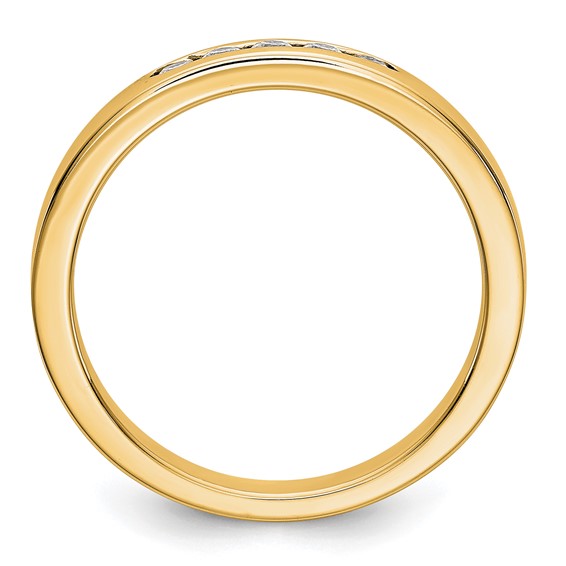 14k Yellow Gold 5-Stone (Holds 5-1.9mm Round) Channel Band Mounting (Closed)