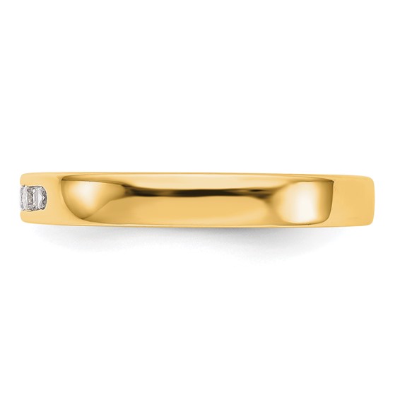 14k Yellow Gold 5-Stone (Holds 5-1.9mm Round) Channel Band Mounting (Closed)