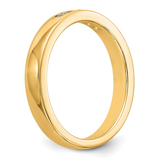 14k Yellow Gold 5-Stone (Holds 5-1.9mm Round) Channel Band Mounting (Closed)