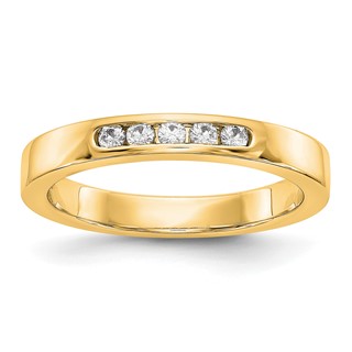 14k Yellow Gold 5-Stone (Holds 5-1.9mm Round) Channel Band Mounting (Closed)