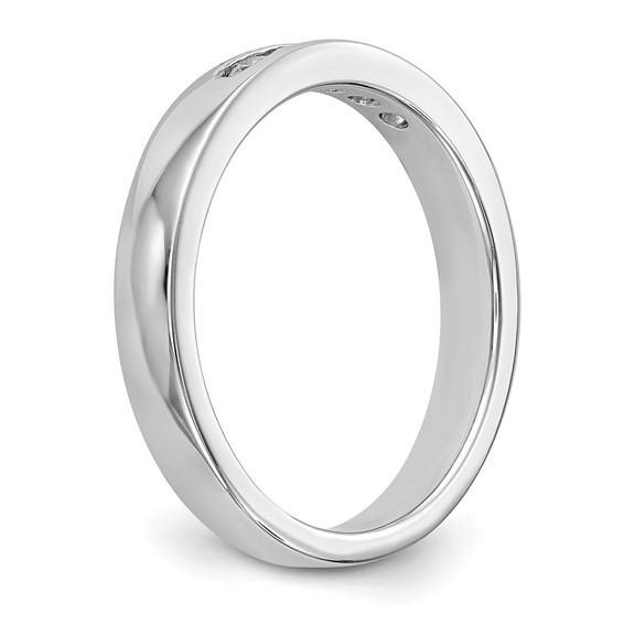 14k White Gold 5-Stone (Holds 5-2.1mm Round) Channel Band Mounting (Closed)