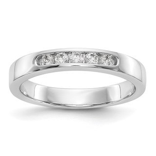 14k White Gold 5-Stone (Holds 5-2.1mm Round) Channel Band Mounting (Closed)