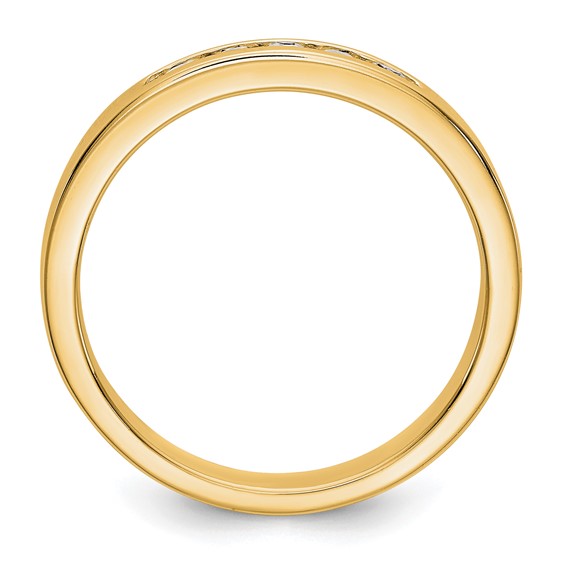 14k Yellow Gold 5-Stone (Holds 5-2.1mm Round) Channel Band Mounting (Closed)