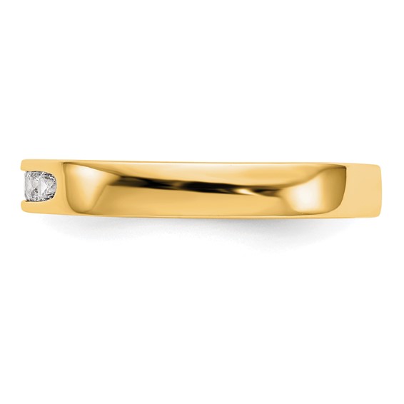 14k Yellow Gold 5-Stone (Holds 5-2.1mm Round) Channel Band Mounting (Closed)
