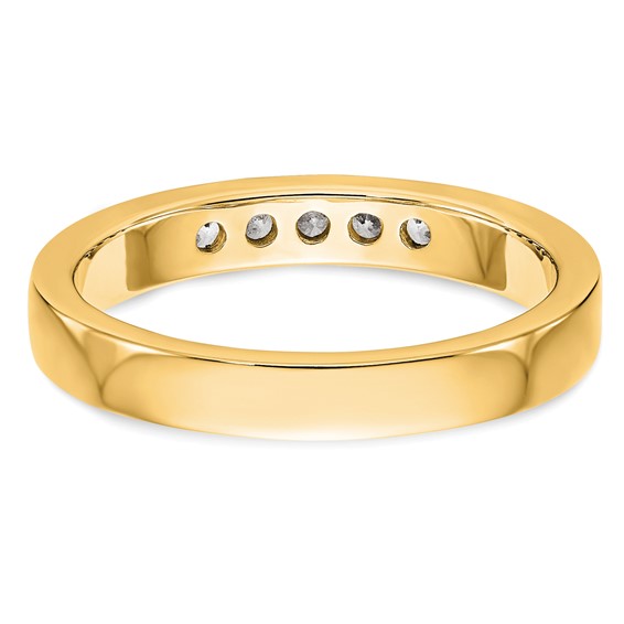14k Yellow Gold 5-Stone (Holds 5-2.1mm Round) Channel Band Mounting (Closed)