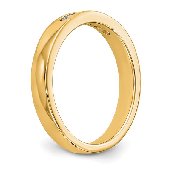 14k Yellow Gold 5-Stone (Holds 5-2.1mm Round) Channel Band Mounting (Closed)