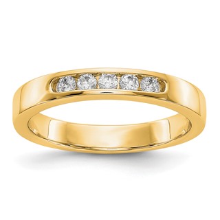14k Yellow Gold 5-Stone (Holds 5-2.1mm Round) Channel Band Mounting (Closed)