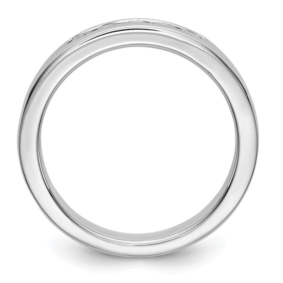 14k White Gold 5-Stone (Holds 5-2.3mm Round) Channel Band Mounting (Closed)