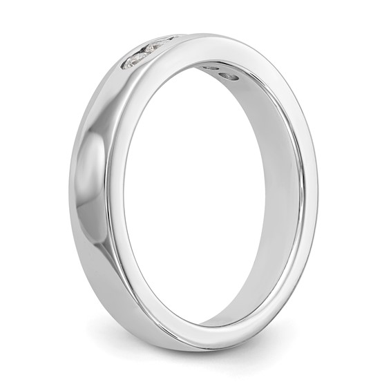 14k White Gold 5-Stone (Holds 5-2.3mm Round) Channel Band Mounting (Closed)