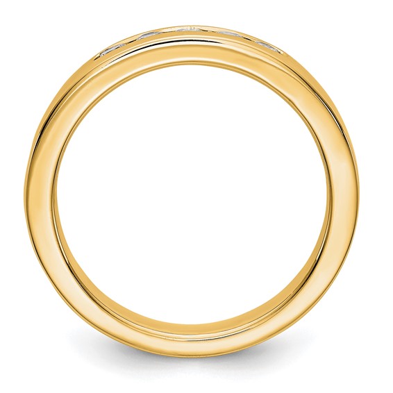14k Yellow Gold 5-Stone (Holds 5-2.3mm Round) Channel Band Mounting (Closed)