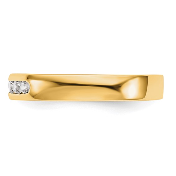 14k Yellow Gold 5-Stone (Holds 5-2.3mm Round) Channel Band Mounting (Closed)