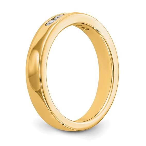 14k Yellow Gold 5-Stone (Holds 5-2.3mm Round) Channel Band Mounting (Closed)