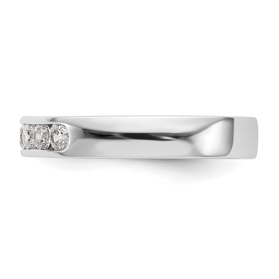 14k White Gold 5-Stone (Holds 5-2.5mm Round) Channel Band Mounting (Closed)